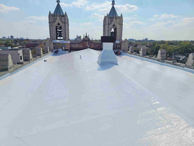 Roof with Silicone Coating